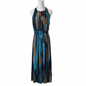 Paper Crown by Anthropologie Blue Riviera Midi Dress Size 4